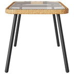 vidaXL Couchtisch Braun und Schwarz 90 x 45 x 43 cm Poly-Rattan