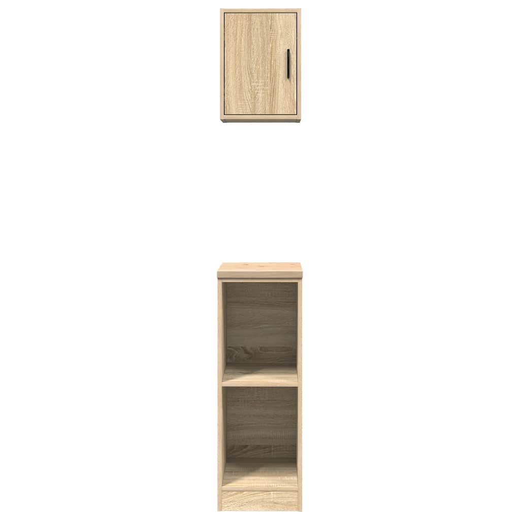 vidaXL Garagenschränke 2 Stk. Sonoma-Eiche Holzwerkstoff