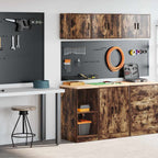 vidaXL Garagenschränke 2 Stk. Räuchereiche Holzwerkstoff