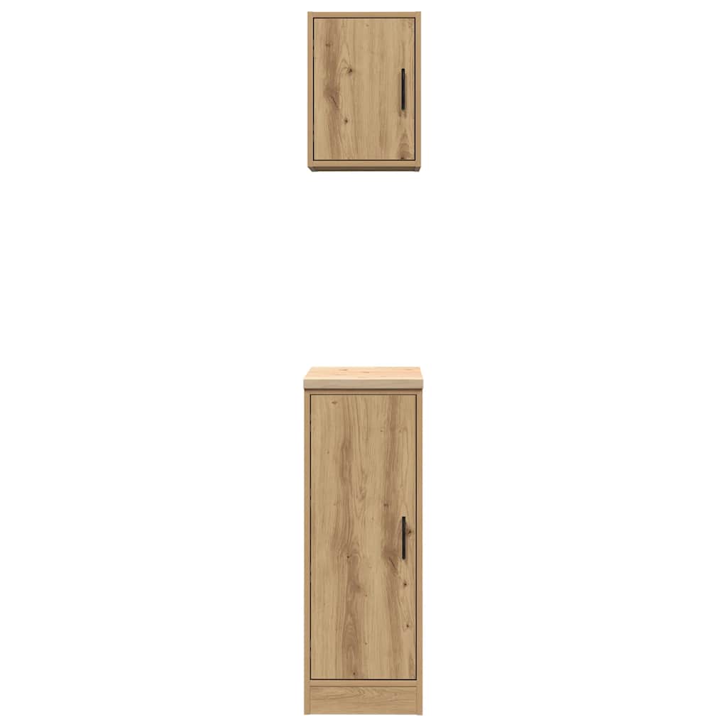 vidaXL Garagenschränke 2 Stk. Artisan-Eiche Holzwerkstoff