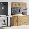 vidaXL Garagenschränke 2 Stk. Artisan-Eiche Holzwerkstoff