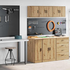 vidaXL Garagenschränke 2 Stk. Artisan-Eiche Holzwerkstoff