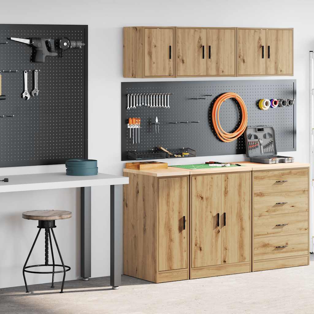 vidaXL Garagenschränke 2 Stk. Artisan-Eiche Holzwerkstoff