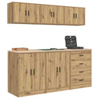 vidaXL Garagenschränke 6 Stk. Artisan-Eiche Holzwerkstoff
