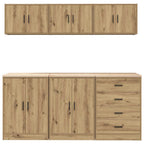 vidaXL Garagenschränke 6 Stk. Artisan-Eiche Holzwerkstoff