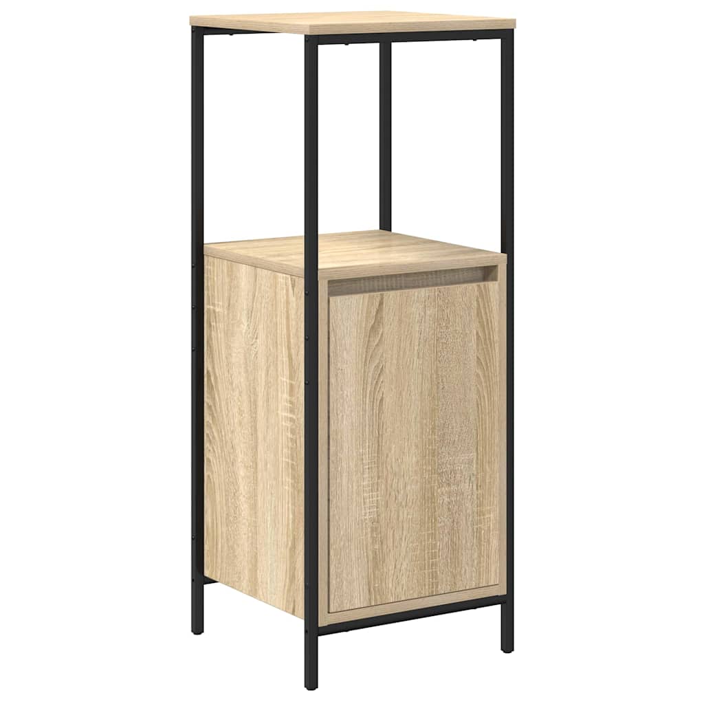 vidaXL Badezimmermöbel-Set mit Regal 3 pcs Sonoma-Eiche Holzwerkstoff