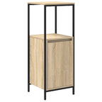 vidaXL Badezimmermöbel-Set mit Regal 3 pcs Sonoma-Eiche Holzwerkstoff