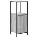 vidaXL Badezimmermöbel-Set mit Regal 3 pcs Graues Sonoma Holzwerkstoff
