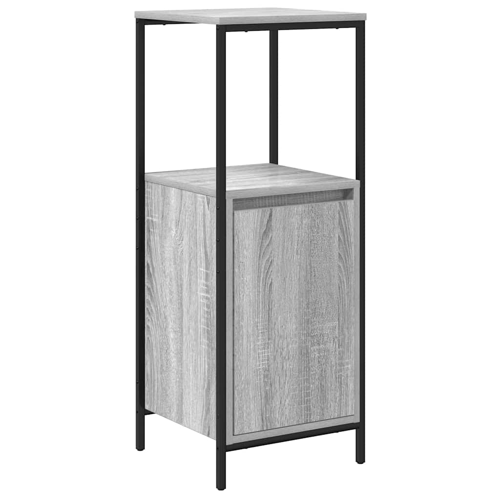 vidaXL Badezimmermöbel-Set mit Regal 3 pcs Graues Sonoma Holzwerkstoff