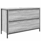 vidaXL Badezimmermöbel-Set mit Regal 3 pcs Graues Sonoma Holzwerkstoff