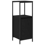 vidaXL Badezimmermöbel-Set mit Regal 5 pcs Schwarz Holzwerkstoff