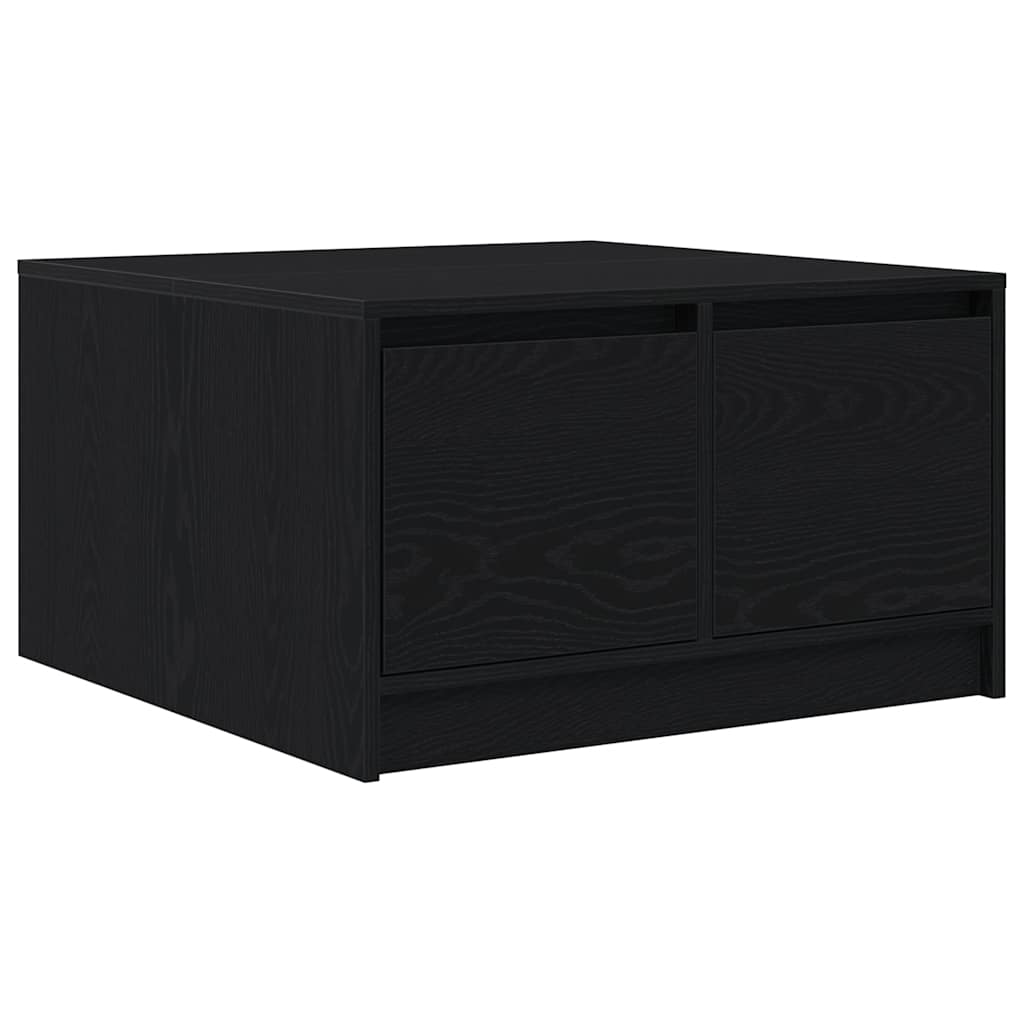 vidaXL Couchtisch mit Schubladen Schwarz Eichen-Optik 70,5x70x40 cm