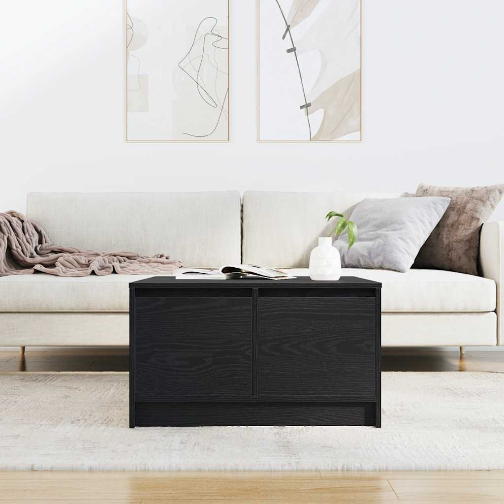 vidaXL Couchtisch mit Schubladen Schwarz Eichen-Optik 70,5x70x40 cm