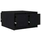 vidaXL Couchtisch mit Schubladen Schwarz Eichen-Optik 70,5x70x40 cm