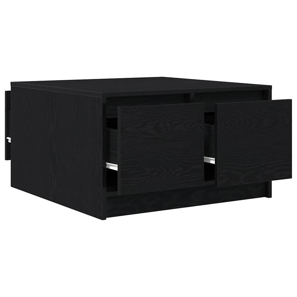 vidaXL Couchtisch mit Schubladen Schwarz Eichen-Optik 70,5x70x40 cm