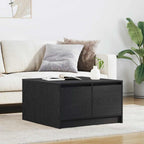 vidaXL Couchtisch mit Schubladen Schwarz Eichen-Optik 70,5x70x40 cm