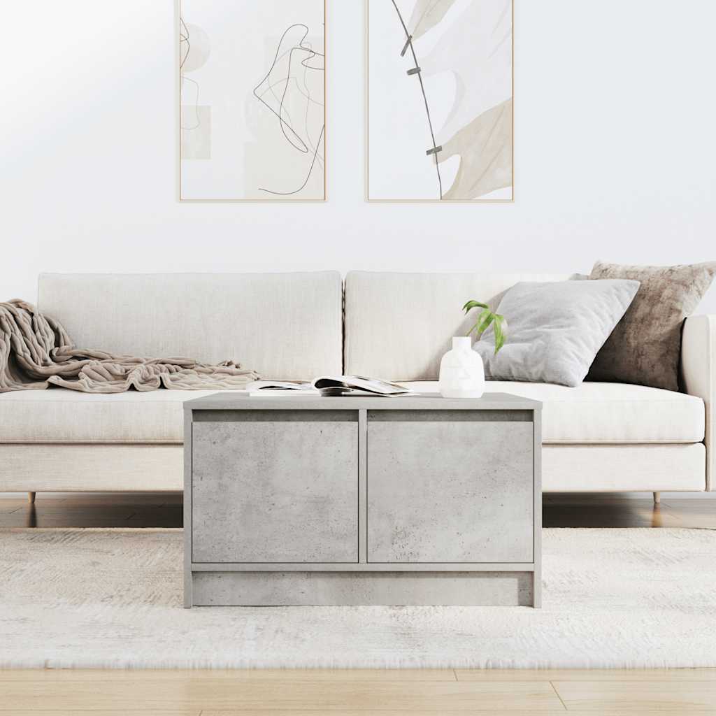 vidaXL Couchtisch mit Schubladen Betongrau 70,5x70x40 cm