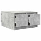 vidaXL Couchtisch mit Schubladen Betongrau 70,5x70x40 cm