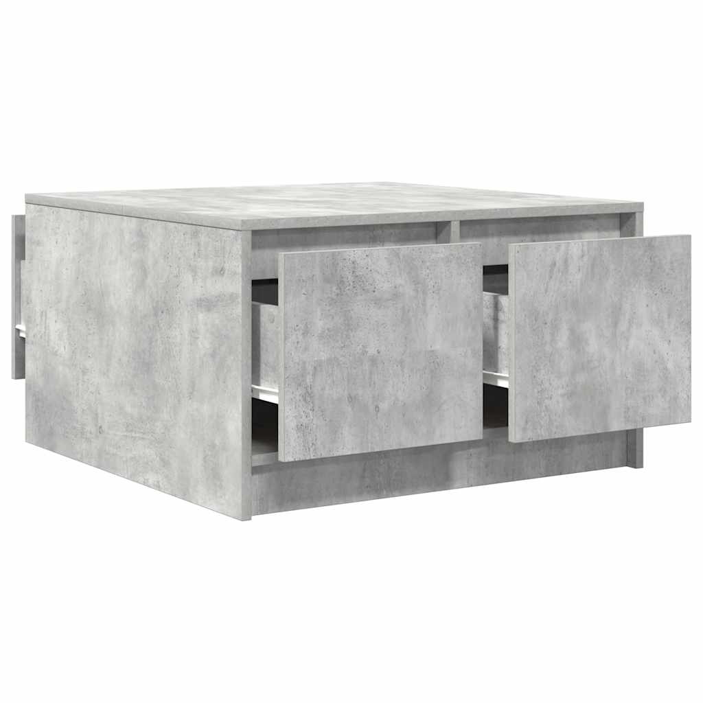 vidaXL Couchtisch mit Schubladen Betongrau 70,5x70x40 cm