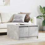 vidaXL Couchtisch mit Schubladen Betongrau 70,5x70x40 cm