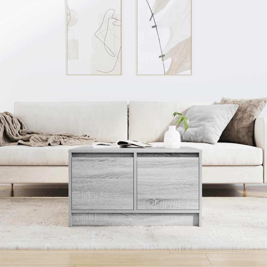 vidaXL Couchtisch mit Schubladen Grau Sonoma 70,5x70x40 cm