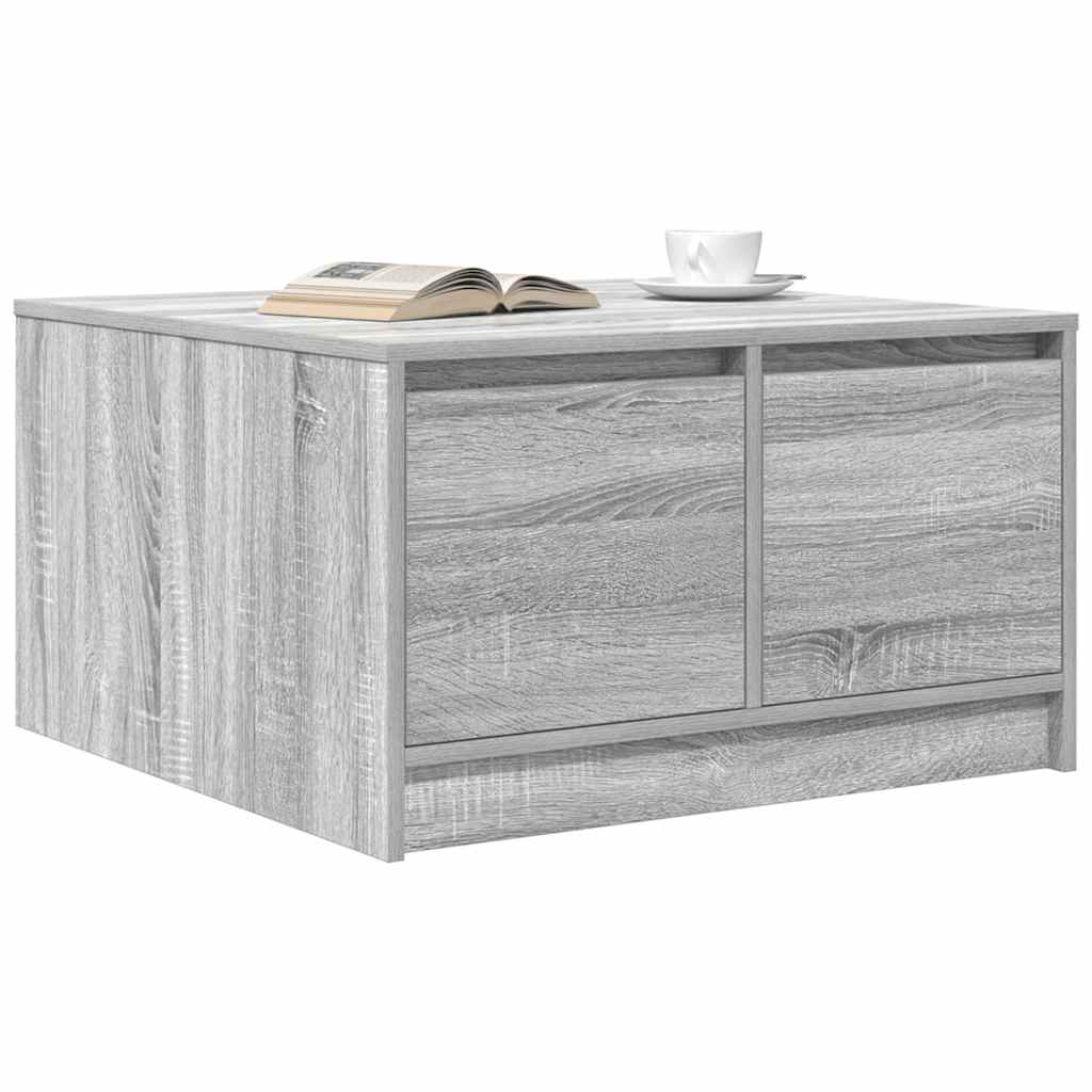 vidaXL Couchtisch mit Schubladen Grau Sonoma 70,5x70x40 cm