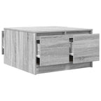 vidaXL Couchtisch mit Schubladen Grau Sonoma 70,5x70x40 cm