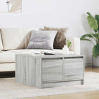 vidaXL Couchtisch mit Schubladen Grau Sonoma 70,5x70x40 cm