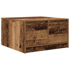 vidaXL Couchtisch mit Schubladen Altholz-Optik 70,5x70x40 cm