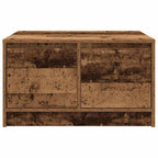 vidaXL Couchtisch mit Schubladen Altholz-Optik 70,5x70x40 cm
