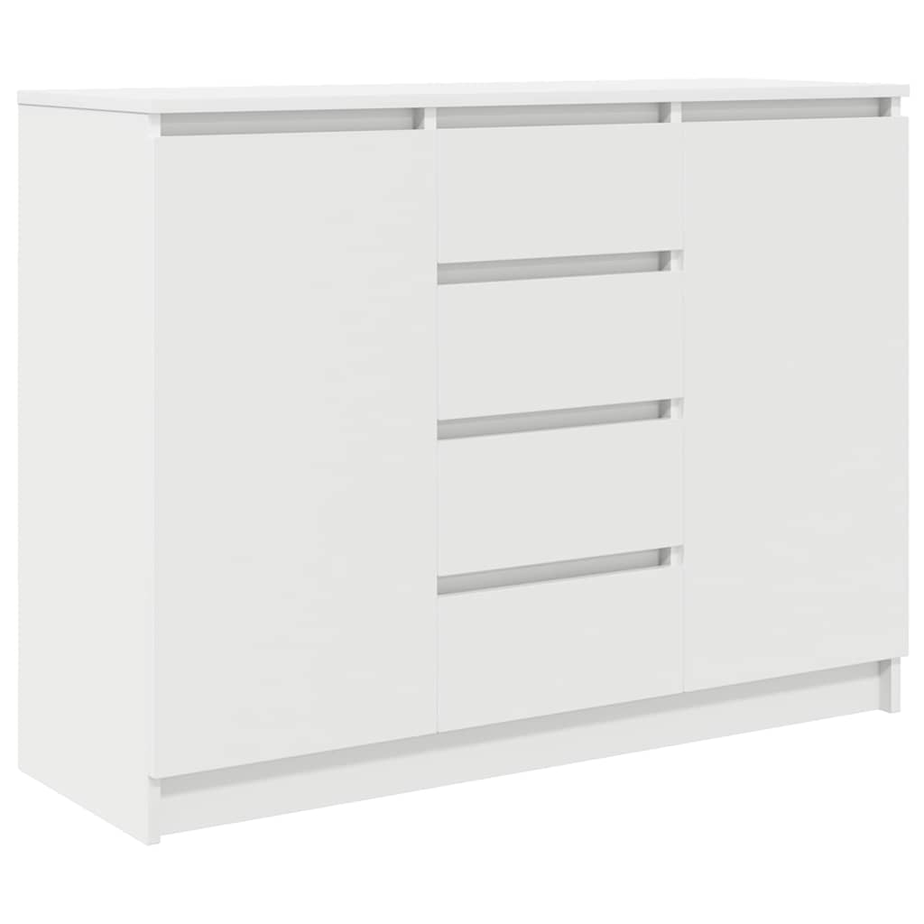 vidaXL Sideboard mit Schubladen Weiß 100,5x35x76 cm Holzwerkstoff