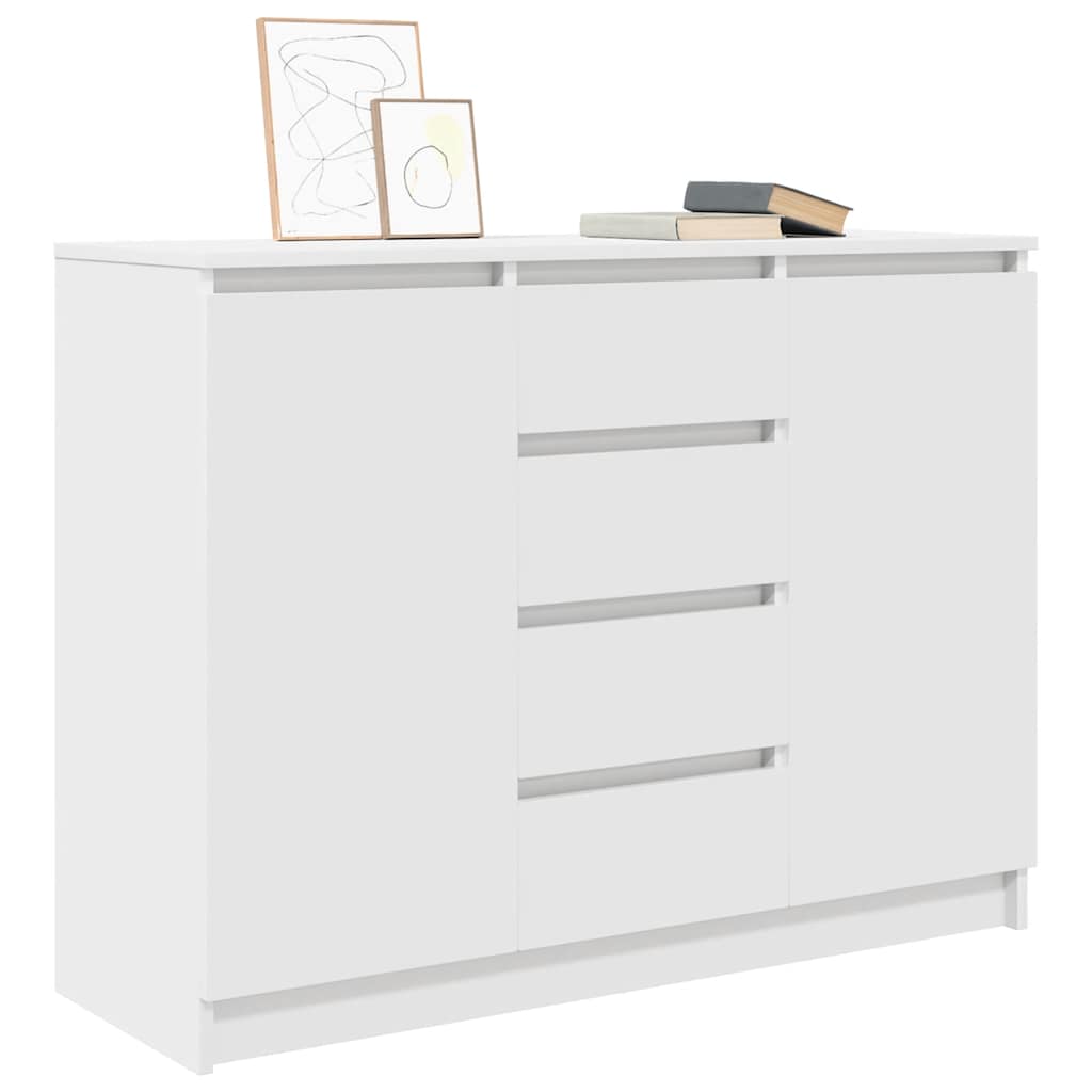 vidaXL Sideboard mit Schubladen Weiß 100,5x35x76 cm Holzwerkstoff