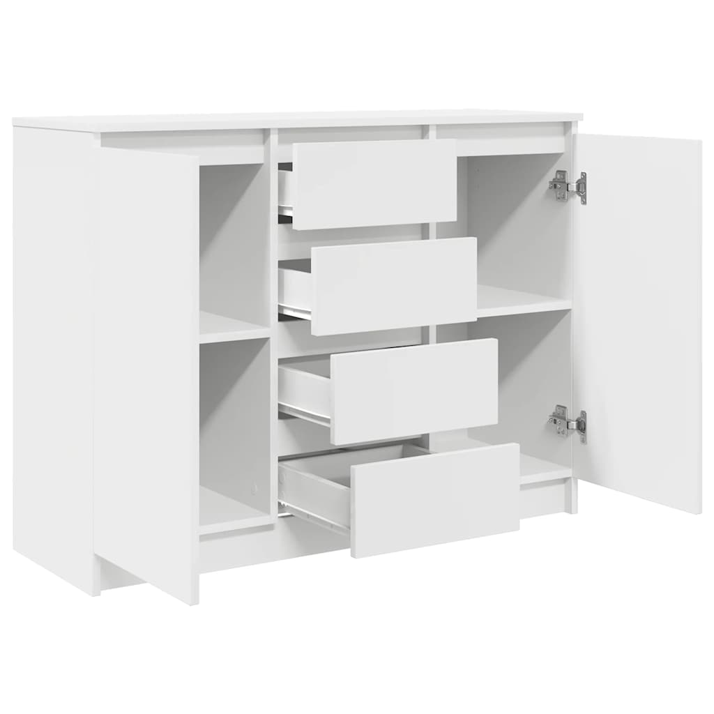 vidaXL Sideboard mit Schubladen Weiß 100,5x35x76 cm Holzwerkstoff
