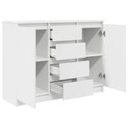 vidaXL Sideboard mit Schubladen Weiß 100,5x35x76 cm Holzwerkstoff