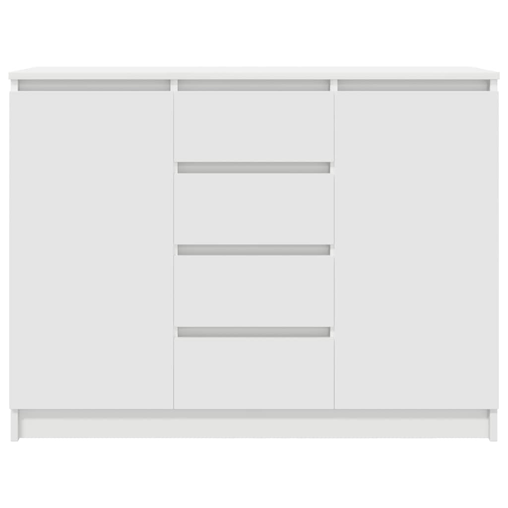 vidaXL Sideboard mit Schubladen Weiß 100,5x35x76 cm Holzwerkstoff