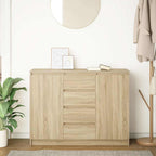 vidaXL Sideboard mit Schubladen Sonoma-Eiche 100,5x35x76 cm