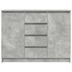 vidaXL Sideboard mit Schubladen Betongrau 100,5x35x76 cm Holzwerkstoff