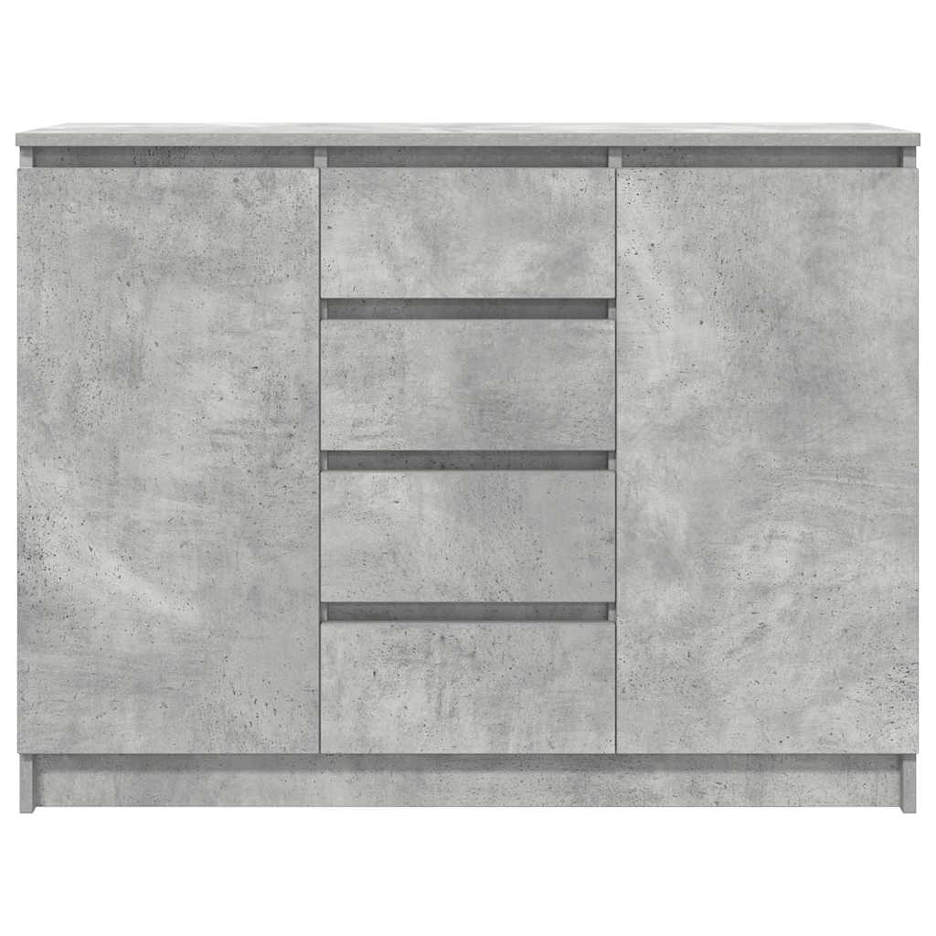 vidaXL Sideboard mit Schubladen Betongrau 100,5x35x76 cm Holzwerkstoff