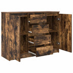 vidaXL Sideboard mit Schubladen Räuchereiche 100,5x35x76 cm