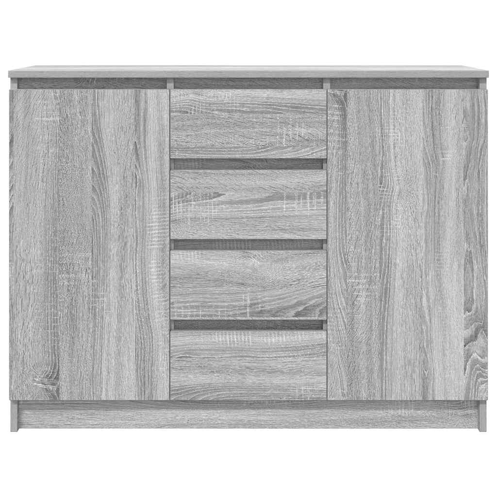 vidaXL Sideboard mit Schubladen Grau Sonoma 100,5x35x76 cm