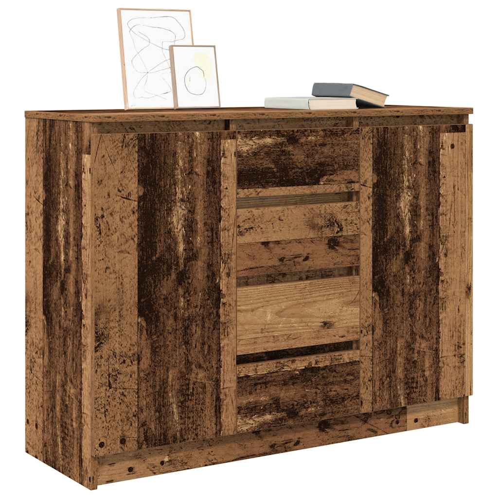 vidaXL Sideboard mit Schubladen Altholz-Optik 100,5x35x76 cm
