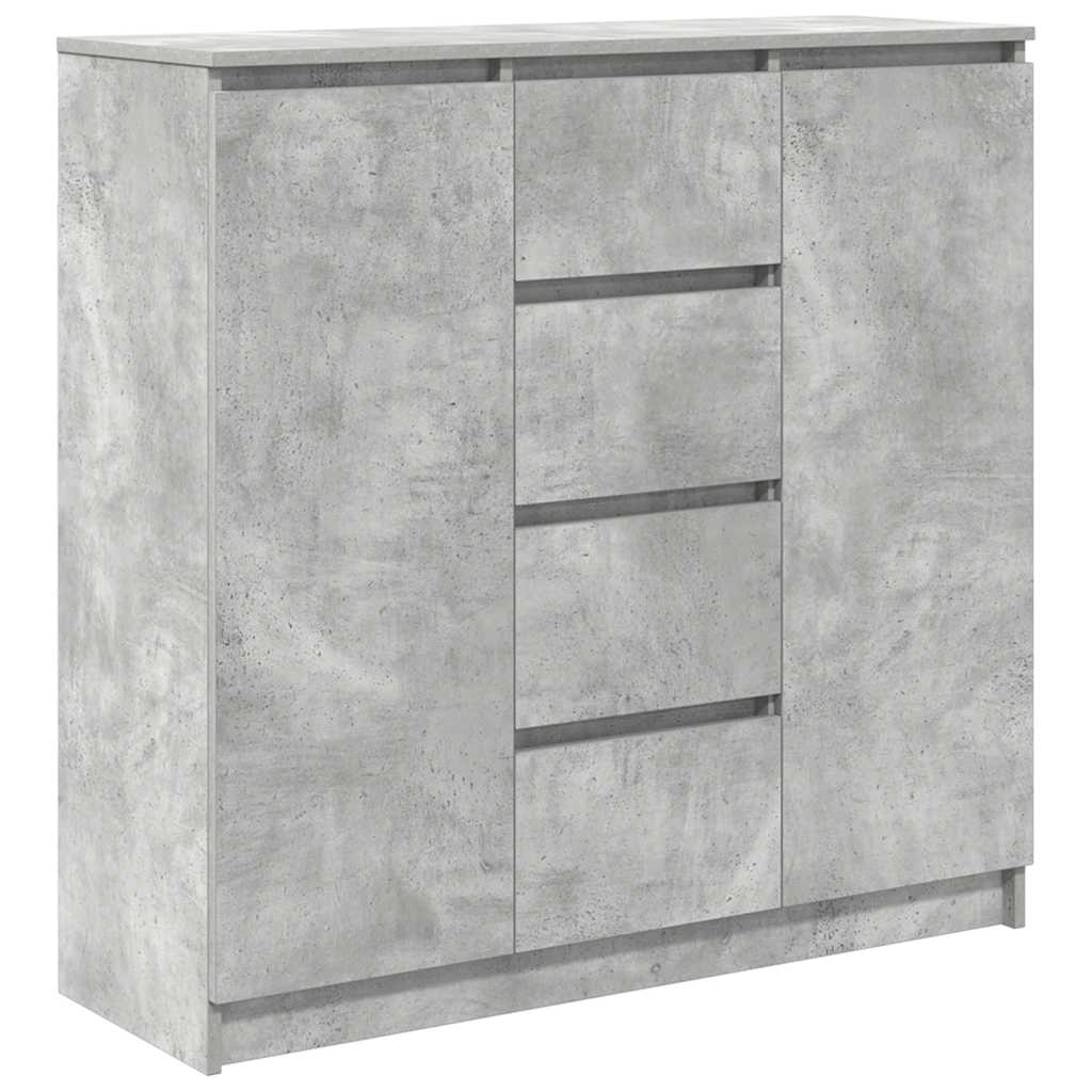 vidaXL Sideboard mit Schubladen Betongrau 100,5x35x98,5 cm