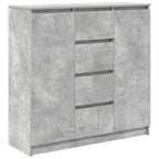 vidaXL Sideboard mit Schubladen Betongrau 100,5x35x98,5 cm