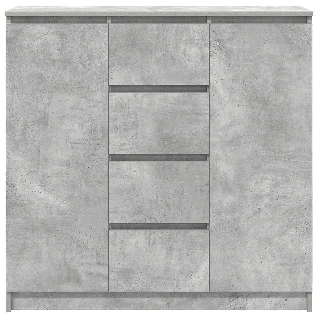 vidaXL Sideboard mit Schubladen Betongrau 100,5x35x98,5 cm
