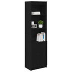 vidaXL Highboard Schwarz Eichen-Optik 50x35x180 cm Holzwerkstoff