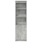 vidaXL Highboard Betongrau 50x35x180 cm Holzwerkstoff
