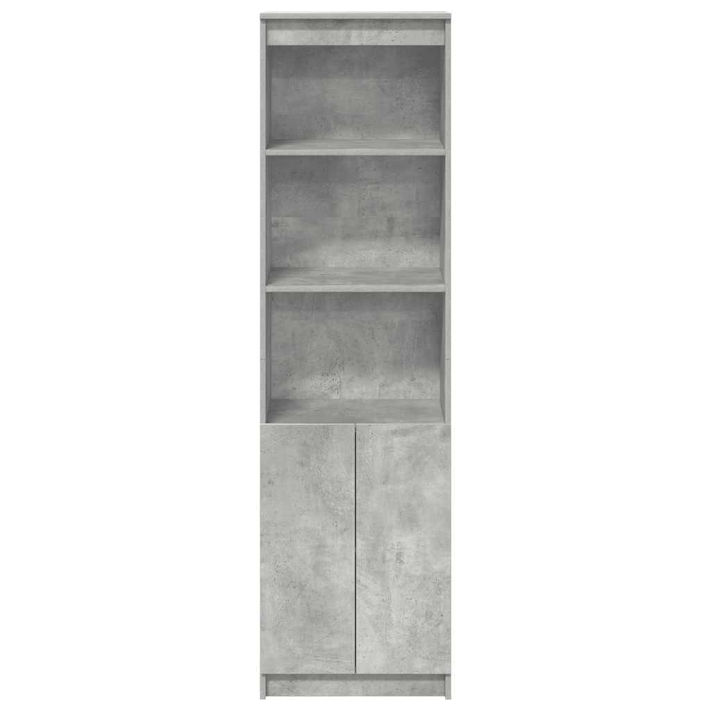 vidaXL Highboard Betongrau 50x35x180 cm Holzwerkstoff