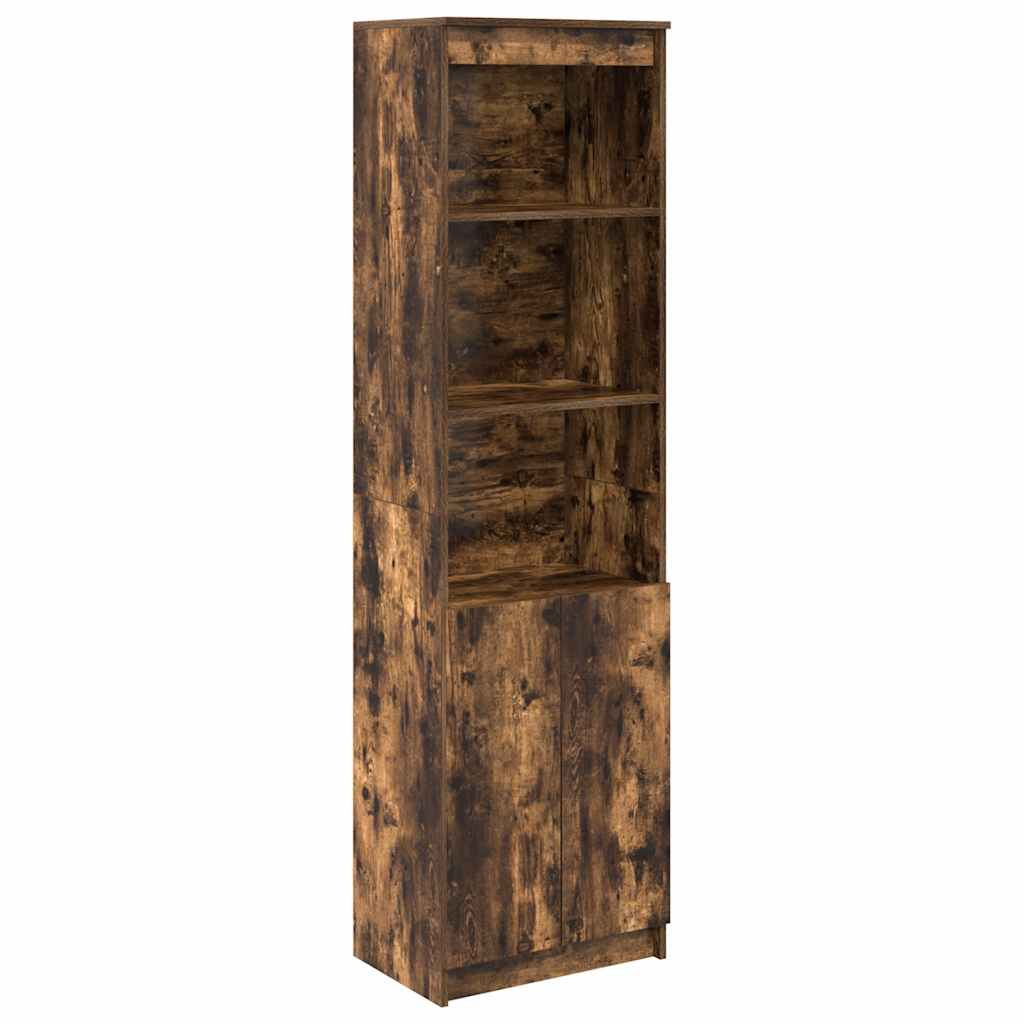 vidaXL Highboard Räuchereiche 50x35x180 cm Holzwerkstoff