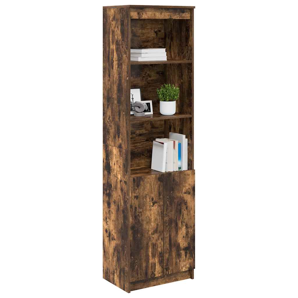 vidaXL Highboard Räuchereiche 50x35x180 cm Holzwerkstoff