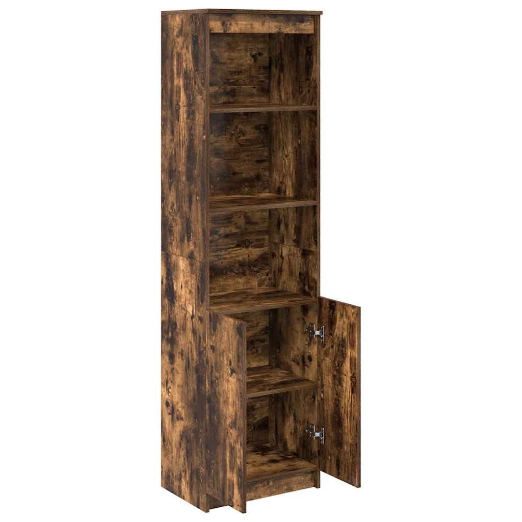 vidaXL Highboard Räuchereiche 50x35x180 cm Holzwerkstoff